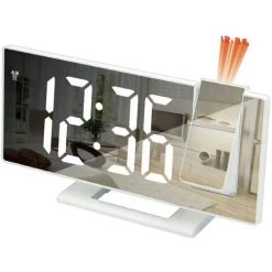 FUIENKO Réveil Numérique à Projection 180 °, USB, 5 Min, Facile à Utiliser Pour Les Gros Dormeurs,CHINA
