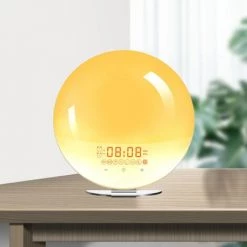FUIENKO Lumière D'ambiance De Réveil, Radio FM, Cadeau Pour Chambre à Coucher, Chevet US -Lampe Soldes Boutique 68814328 5