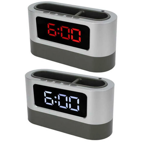 FUIENKO Réveil Numérique Avec Affichage De La Température, Pour La Chambre à Coucher,WHITE 2 FUIENKO Réveil Numérique Avec Affichage De La Température, Pour La Chambre à Coucher,WHITE – Image 2