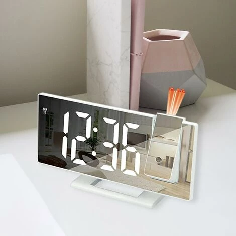 FUIENKO Réveil Avec Projection à 180 °, Réveil Mural Avec Variateur 4 FUIENKO Réveil Avec Projection à 180 °, Réveil Mural Avec Variateur – Image 4