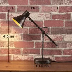 LINDBY LED Lampe A Poser à Intensité Variable 'Zera' En Métal Pour Salon & Salle à Manger - Aspect Rouillé Antique, Doré 6 LINDBY LED Lampe A Poser à Intensité Variable 'Zera' En Métal Pour Salon & Salle à Manger - Aspect Rouillé Antique, Doré -Lampe Soldes Boutique 8028289 3