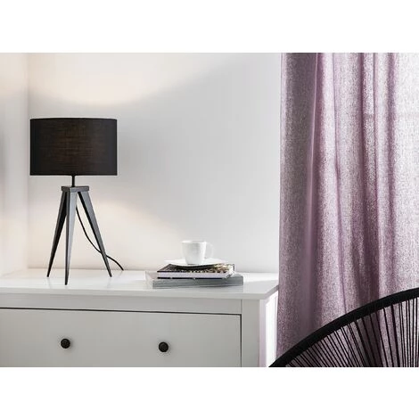 BELIANI Lampe à Poser Noire - Noir 2 BELIANI Lampe à Poser Noire - Noir – Image 2