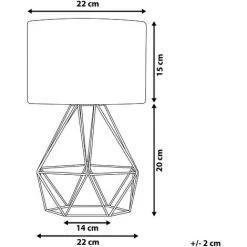 BELIANI Lampe à Poser Noire Et Cuivrée - Noir 6 BELIANI Lampe à Poser Noire Et Cuivrée - Noir -Lampe Soldes Boutique 9029641 3