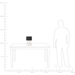 BELIANI Lampe à Poser Noire Et Cuivrée - Noir 7 BELIANI Lampe à Poser Noire Et Cuivrée - Noir -Lampe Soldes Boutique 9029641 4